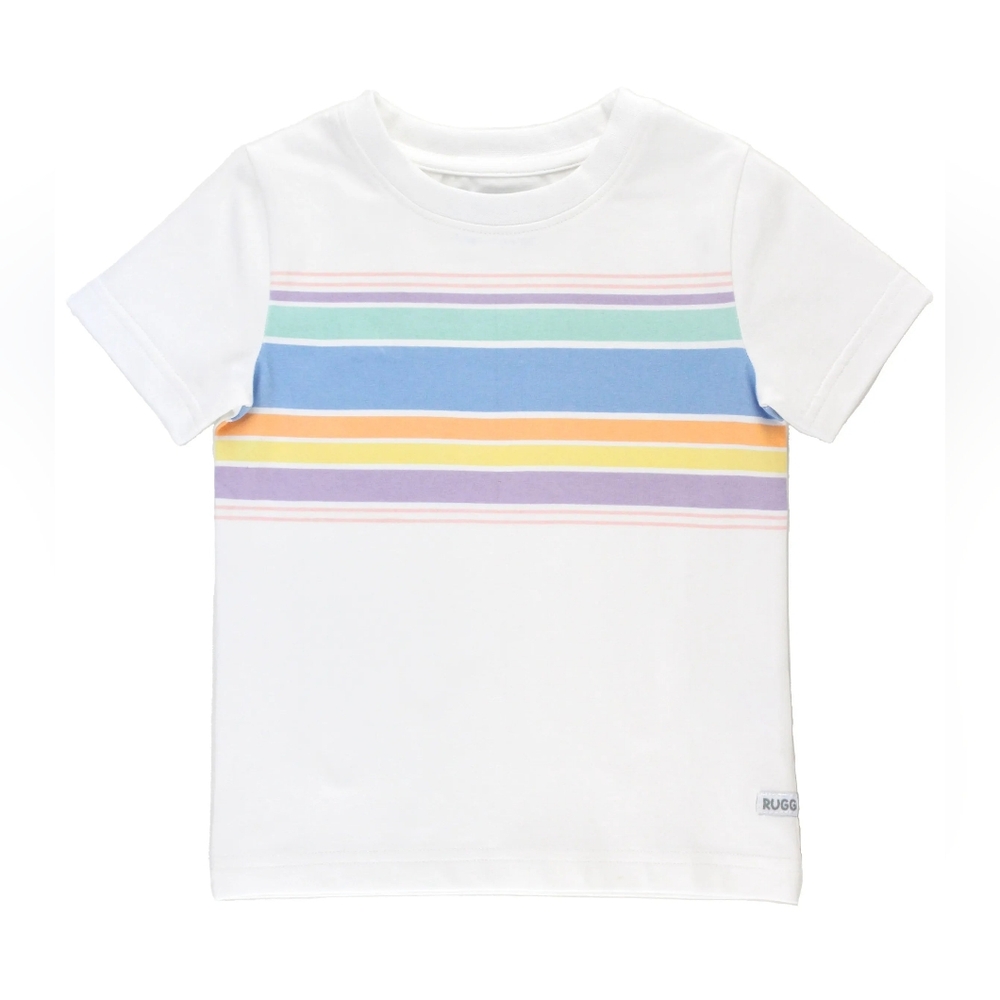 RuggedButts Rainbow Lane Stripe Short Sleeve Tee